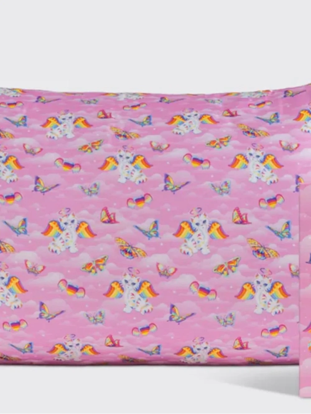 NIB Lisa Frank Angel Kitties x Kitsch Satin Standard pillow case